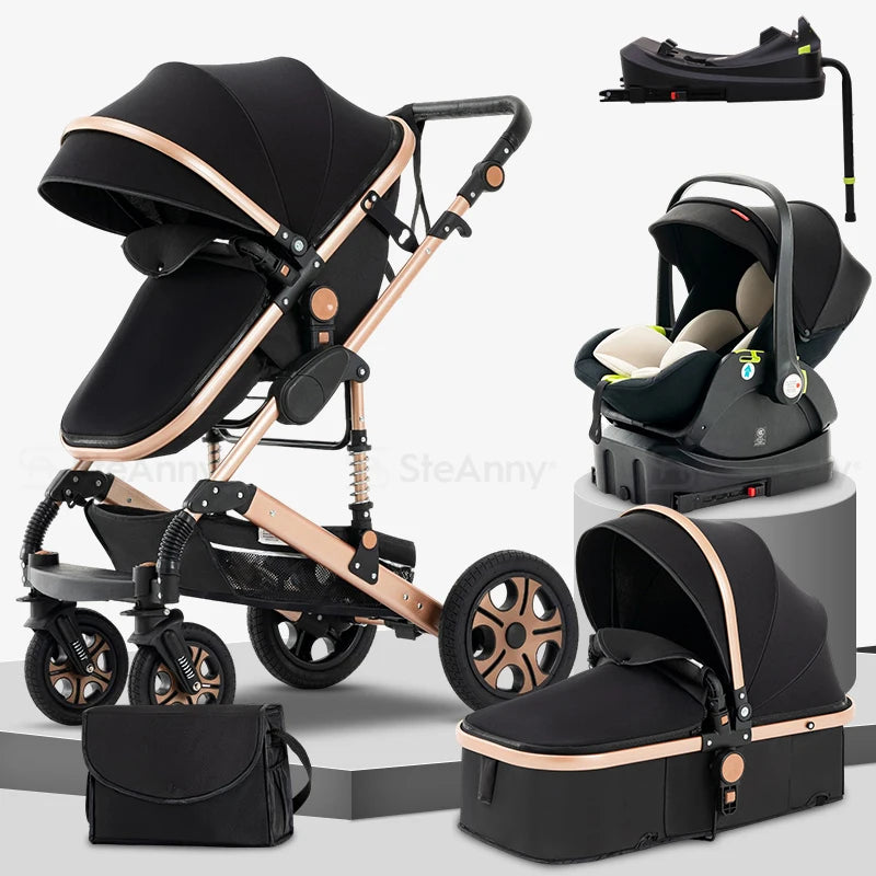 3 in 1 Baby Stroller, Baby Travel System, Baby Carriage 3in1 with Base