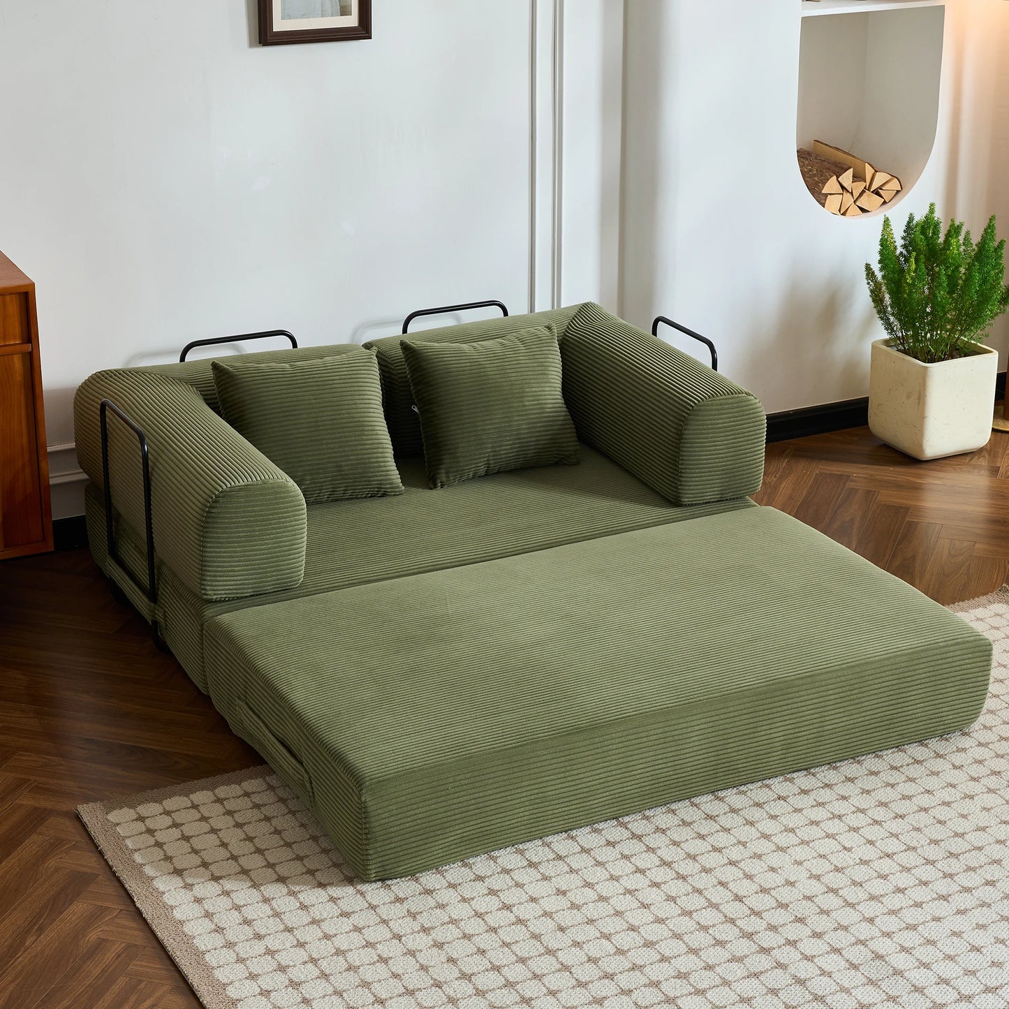 Convertible Floor Sofa Bed Foldable Compressed Loveseat