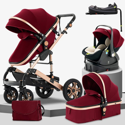 3 in 1 Baby Stroller, Baby Travel System, Baby Carriage 3in1 with Base
