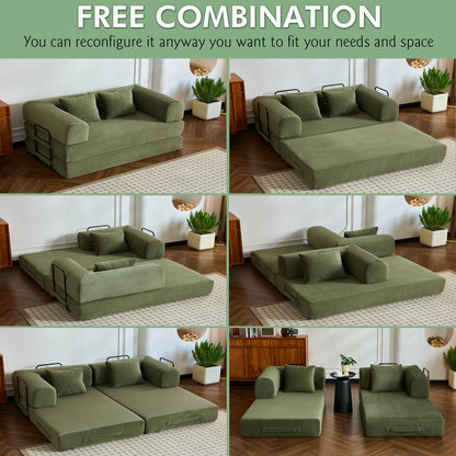 Convertible Floor Sofa Bed Foldable Compressed Loveseat