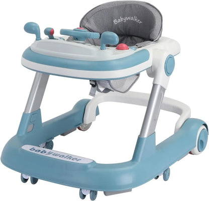 Toddler Baby Push Walker with Removable Feeding Tray and Music Tray