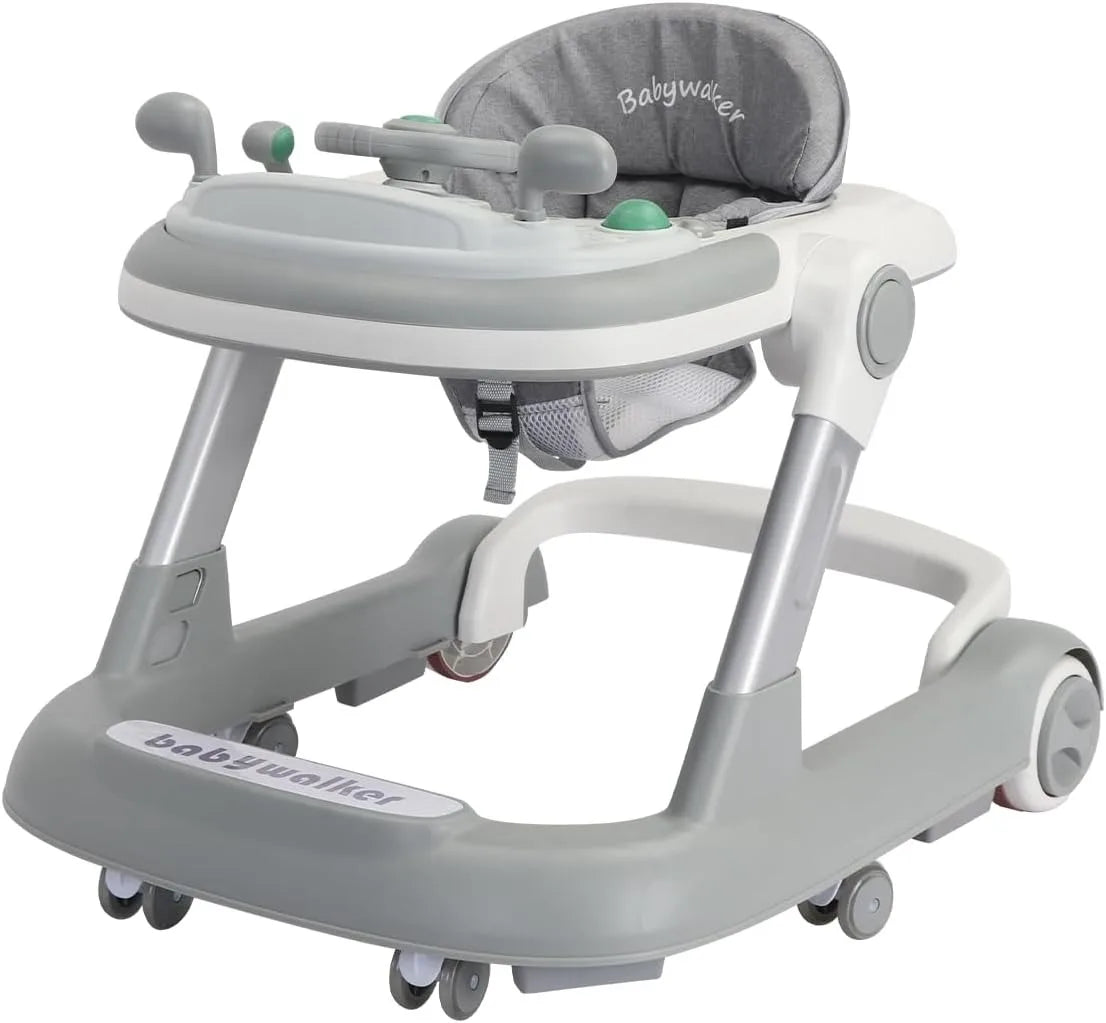 Toddler Baby Push Walker with Removable Feeding Tray and Music Tray