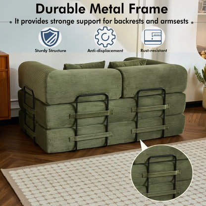 Convertible Floor Sofa Bed Foldable Compressed Loveseat