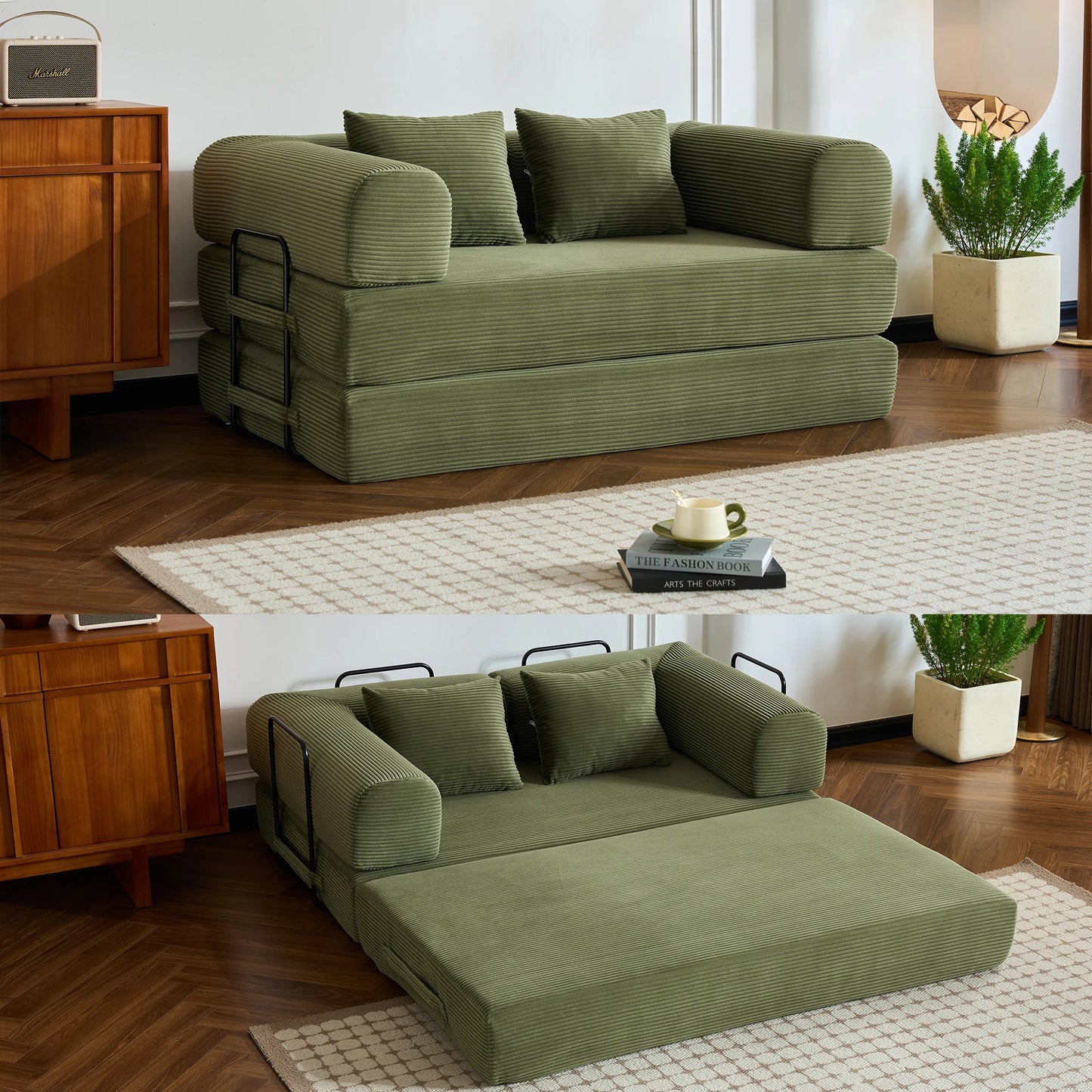 Convertible Floor Sofa Bed Foldable Compressed Loveseat