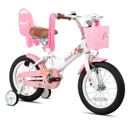 JOYSTAR Kids Bike for Ages 2-7 Years, Girls Bikes with Doll Seat & Streamers