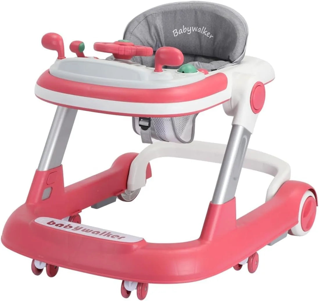 Toddler Baby Push Walker with Removable Feeding Tray and Music Tray