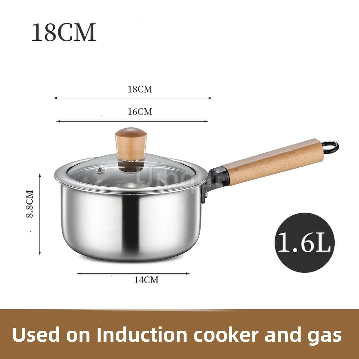 Stainless Steel Double Bottom Soup Pot Nonmagnetic Cooking Multi purpose Cookware Non stick Pan Gas cooker