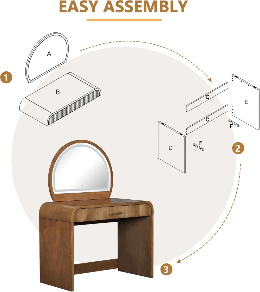 Touch Screen Makeup Vanity Dresser Mirror Bedroom
