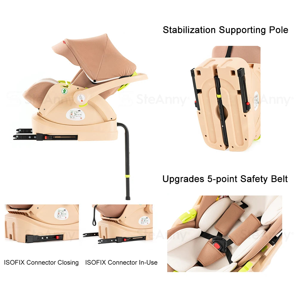 3 in 1 Baby Stroller, Baby Travel System, Baby Carriage 3in1 with Base