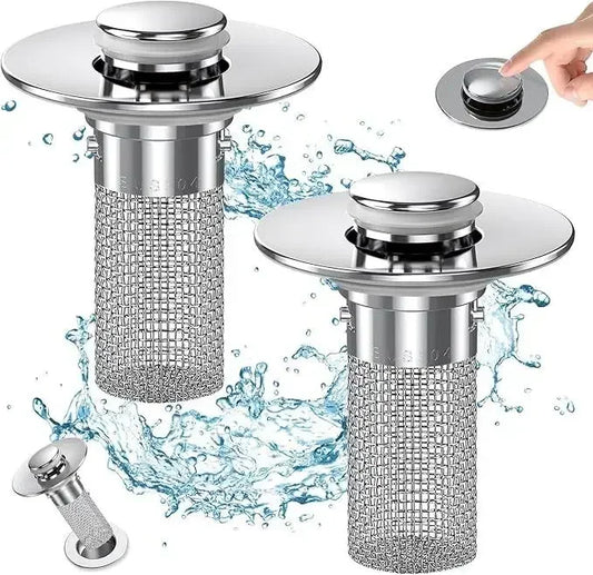 Bathroom Sink Drain Strainer with Hair Catcher Basket